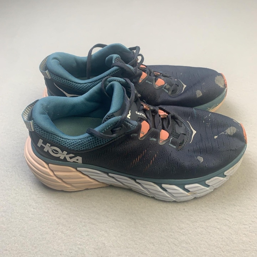 Hoka One One Gaviota 3 Wide Shoes Womens Size 9 Blue Running Sneakers 1113523